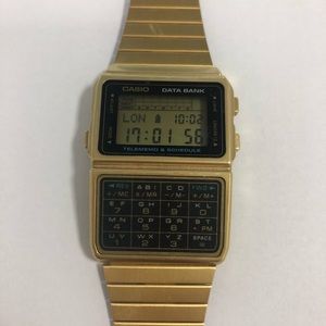 gold calculator watch
